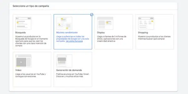 performance max o máximo rendimiento