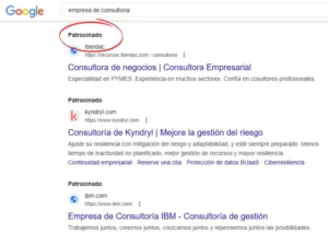 Anuncio de Búsqueda en Google Ads