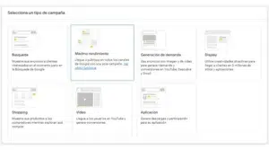 Tipos de Campañas Google Ads